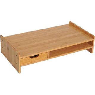 Monitor hout active HOMCOM Computer verhoger met 1 lade naturel 49 x 25,5 11,5 cm 4250871263264