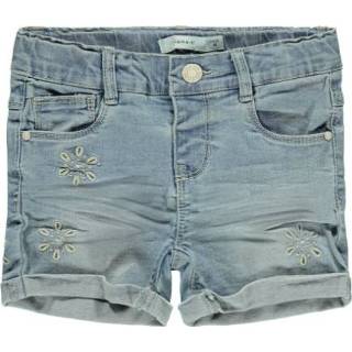 👉 Katoen mix meisjes blauw Name it Shorts Nmfsallo Dnmbanni light denim 5714505730328