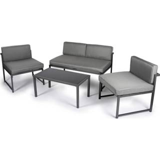 👉 Fauteuil Lifetime Garden Loungeset London - Tuinmeubels 4-delig 2 Fauteuils 1 Loveseat Koffietafel Compact 8711252195001