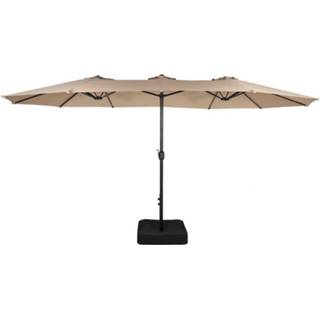👉 Parasol XL 4gardenz® Duo 460x270x245 Cm - Taupe 8720572200180