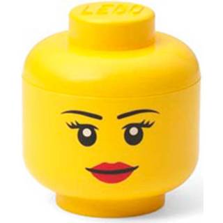 👉 Opbergdoos geel polypropyleen meisjes Lego-hoofd Girl, - Lego 5711938033538