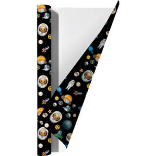 👉 Kaftpapier multikleur Emoji Space Voor Schoolboeken - 200 X 70 Cm 6 Rollen 9098998026578