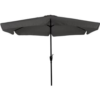 👉 Parasol grijze polypropyleen grijs Cuhoc Gemini - Stokparasol 3m Met Molen 6 Hoekige 8720195859796