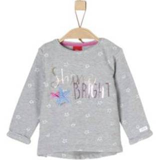 👉 S.Oliver  Girl s Sweatshirt grijs melange - Grijs - Gr.86 - Meisjes