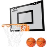 VirtuFit Pro Mini Basketbalbord met 2 Ballen en Pomp - Zwart - Tweedekans