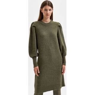 👉 Gebreide jurk l vrouwen groen 'LINNA-MIA' 5715109773773
