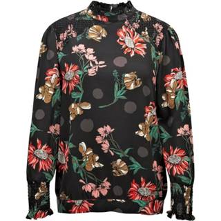 👉 Vrouwen zwart Camicetta in pura seta con stampa floreale Clipa - 50395406
