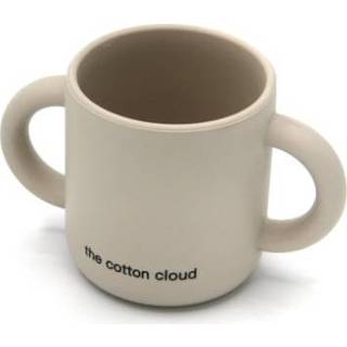 👉 Drink beker siliconen jongens beige The Cotton Cloud drinkbeker Sand 4260708450767