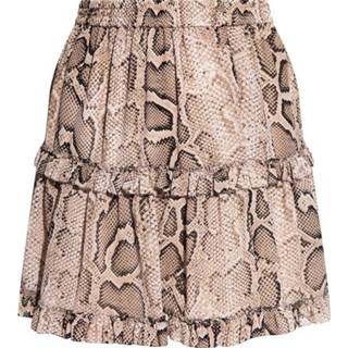 👉 L vrouwen beige Animal print skirt