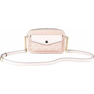 👉 Handtas PVC medium onesize vrouwen roze Jet Set Travel Signature Pocket Camera Bag Crossbody Handbag (Multi Signature)