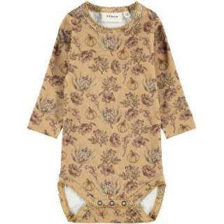 👉 Katoen mix beige meisjes Lil'Atelier Lange Mouw Bodysuit Nbfgaya Lark 5715109263809