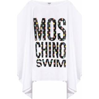 👉 Poncho onesize vrouwen wit Beach