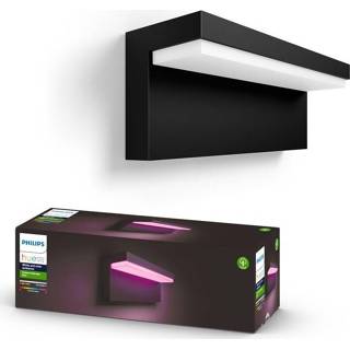 👉 Buitenwandlamp wit zwart Philips Hue NYRO en gekleurd licht (Zwart) 8718696174302