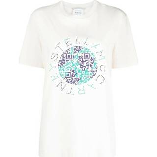 👉 Print T-shirt vrouwen wit QR Earth