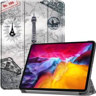 👉 Kunstleer eiffeltoren stand flip hoes wit 3-Vouw sleepcover - iPad Pro 11 inch (2018/2020/2021) 7421151561517