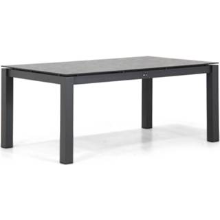 👉 Terrastafel antracite aluminium Dining Tafels grijs-antraciet Santika Yukon tuintafel 180x100 7423602225276