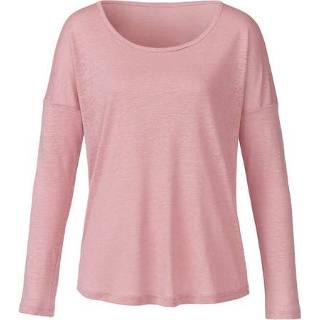 👉 Linnen shirt met lange mouwen, roze 44/46