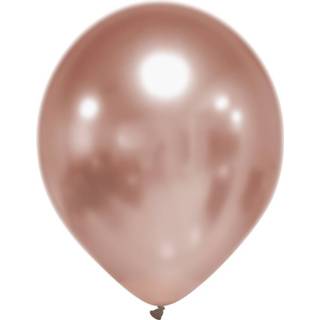 👉 Titanium goud latex rond chrome active ballon 32 cm 100.st - Rosé 8019081774078