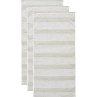 👉 Handdoek zand katoen crème Beddinghouse Sheer Stripe 50 x 100 cm - Set van 3 8719931554583