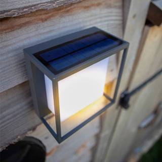 👉 Solarlamp warmwit antraciet aluminium LED Curtis met bewegingssensor