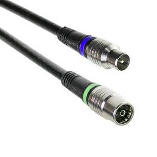 Coax kabel zwart RVS Technetix 3 meter