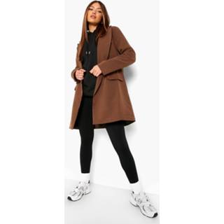 👉 Baggy Long Line Blazer Met Dubbele Knopen, Chocolate