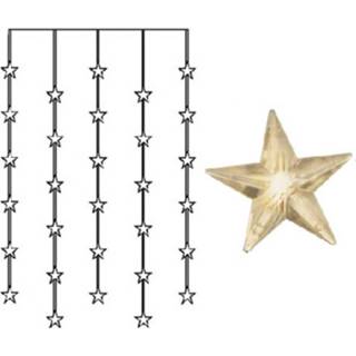 👉 Lichtgordijn transparant kunststof warm wit a+ LED Star 30-lamps