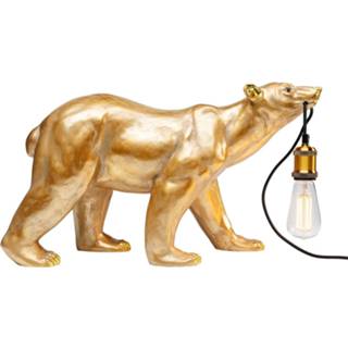 👉 Tafellamp goud polyresine a++ KARE Animal Polar Bear in