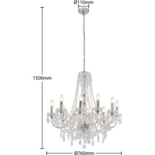 👉 Kroonluchter chroom IJzer a++ Lindby Hostina kroonluchter, 10-lamps