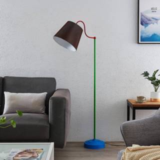 👉 Vloerlamp blauw IJzer a++ koffie Lindby Christer vloerlamp, meerkleurig, 150 cm