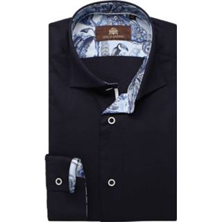 👉 Circle of Gentlemen Felix Slim Fit Overhemd marine, Effen