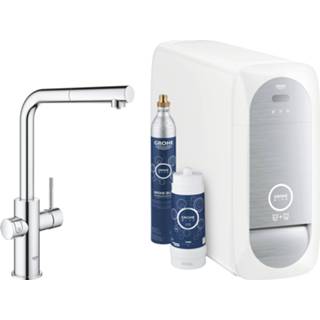 👉 Blauw chroom GROHE Blue home starterkit met l-uitloop chroom, 4005176437014