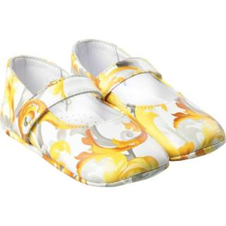 👉 Leather vrouwen geel Barocco-print pre-walkers 1633608713042