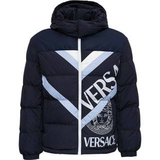 👉 Downjacket male blauw Logo down jacket