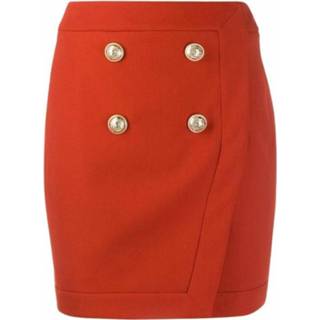 👉 Vrouwen rood Skirt with buttons