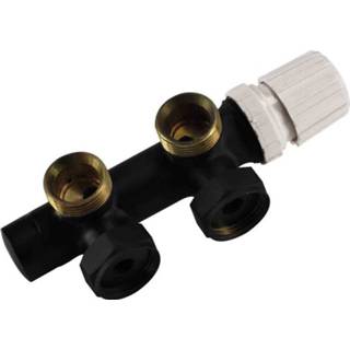 👉 Onderblok zwart Thermostatisch 3/4 haaks-rechts mat-zwart 8719323039193