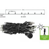 Witte wit zwart LED string PS230 3M 30 LEDs 3000K Warm + twinkel snoer