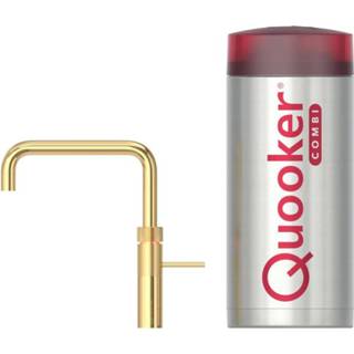 👉 Goud Quooker Fusion Square koud-, warm- en kokendwaterkraan, combi +,