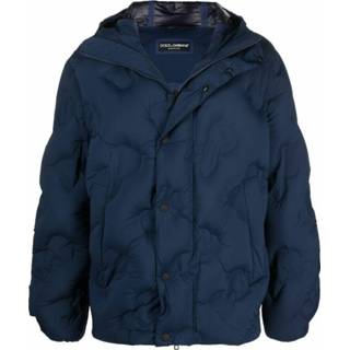 👉 Male blauw Hooded quilted jacket with DG logo