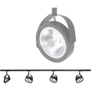 👉 Railsystem zwart Highlight Railsysteem Trackline 150 cm + 4 Malta spots 8718379042843