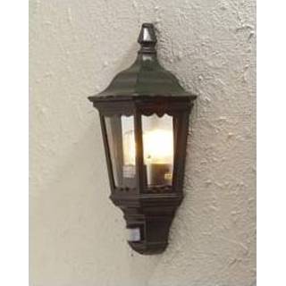 👉 Wand lamp groen Wandlamp Firenze Signa met sensor halve zeskant buitenlamp Konstsmide 7230-600 7318307230604