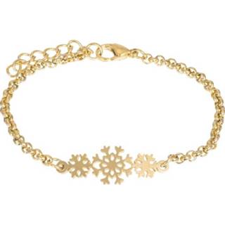 👉 Schakelarmband goud edelstaal vrouwen nederlands IXXXi Schakel Armband Snow Flake 8719794049202