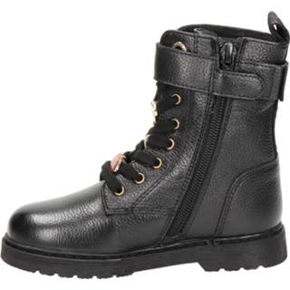 👉 Veterboots glad leer meisjes zwart Mexx Haffia 8720251247130