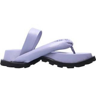 👉 Leather vrouwen blauw sliders