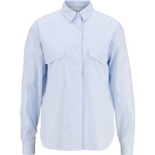 👉 L male blauw Gestreifte Bluse