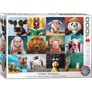 👉 Puzzel dieren legpuzzels Funny Animals - L. Heffernan (1000 stukjes) 628136655248