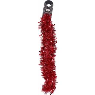 👉 Folie rode rood kunststof active 1x slingers/guirlandes met sterren 200 cm