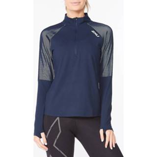 👉 Shirt blauw m vrouwen 2XU Light Speed 1/2 Zip Dames Blue 9336340991885