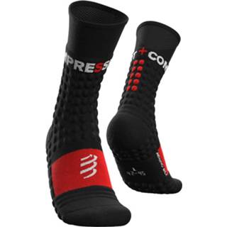 👉 Sock zwart rood Compressport Pro Racing Socks Winter Run Black-Red 7640325072523