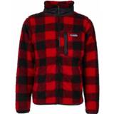 👉 Rood zwart s mannen Columbia - Winter Pass Print Fleece Full Zip Fleecevest maat S, rood/zwart 194004393210